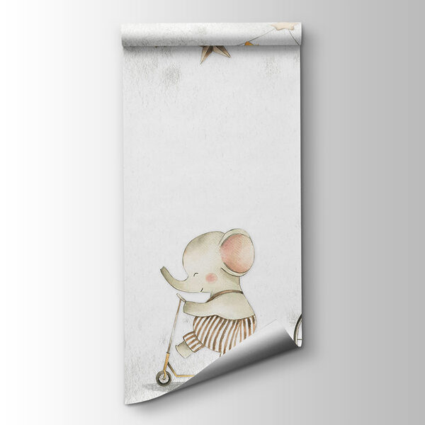 Group of animals riding a bicycle