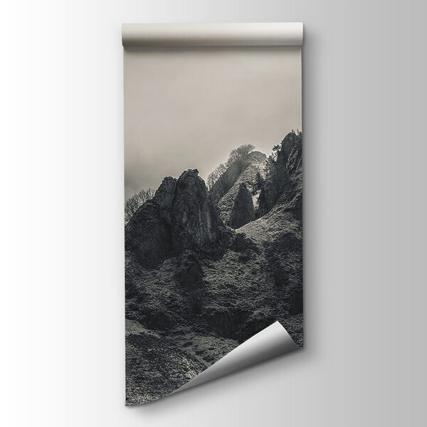 Mountain with fog and clouds