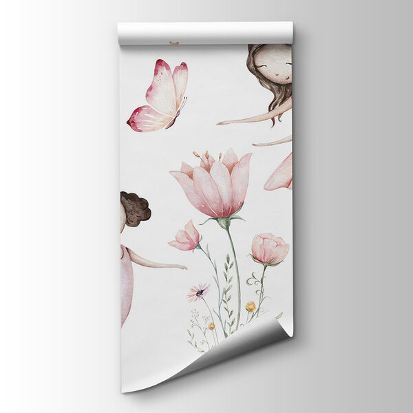 Group of fairies with butterflies and flowers