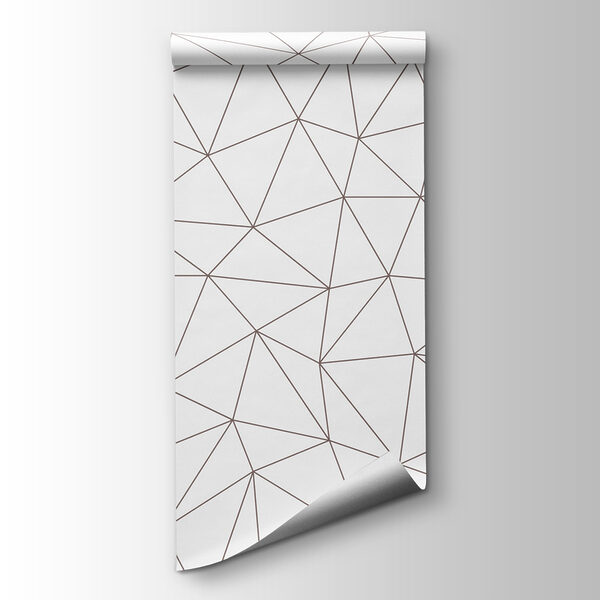 A white background with red lines