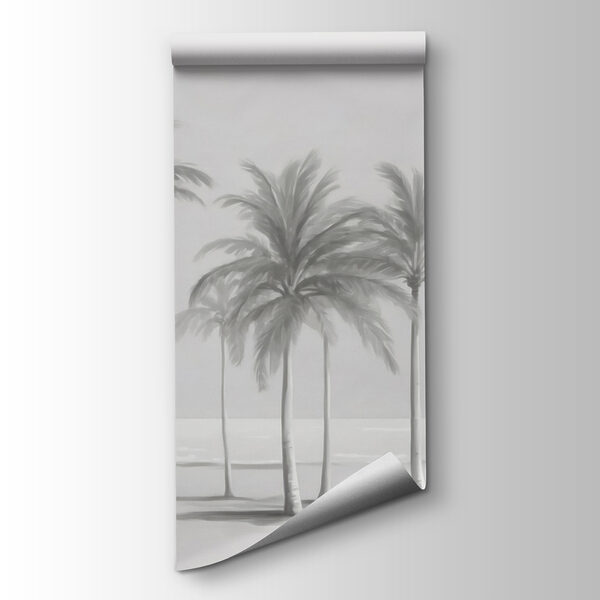 A group of palm trees on a beach