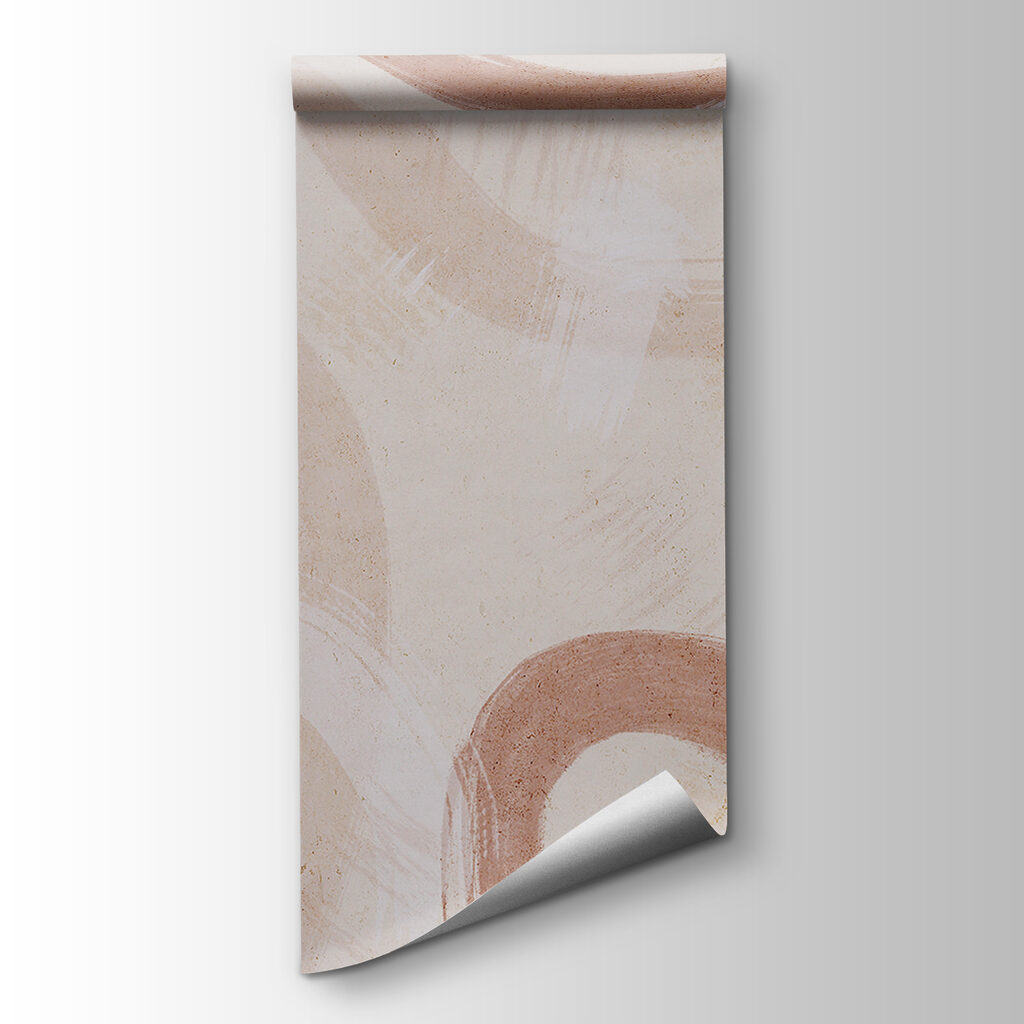 A white surface with brown paint on it