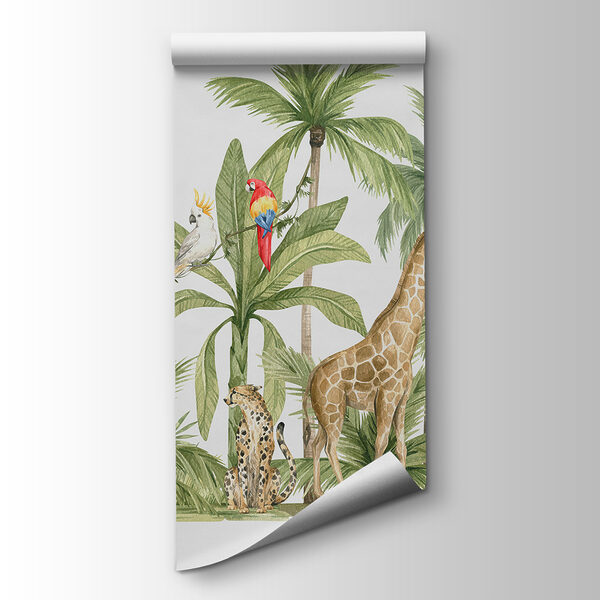 A group of animals in a jungle