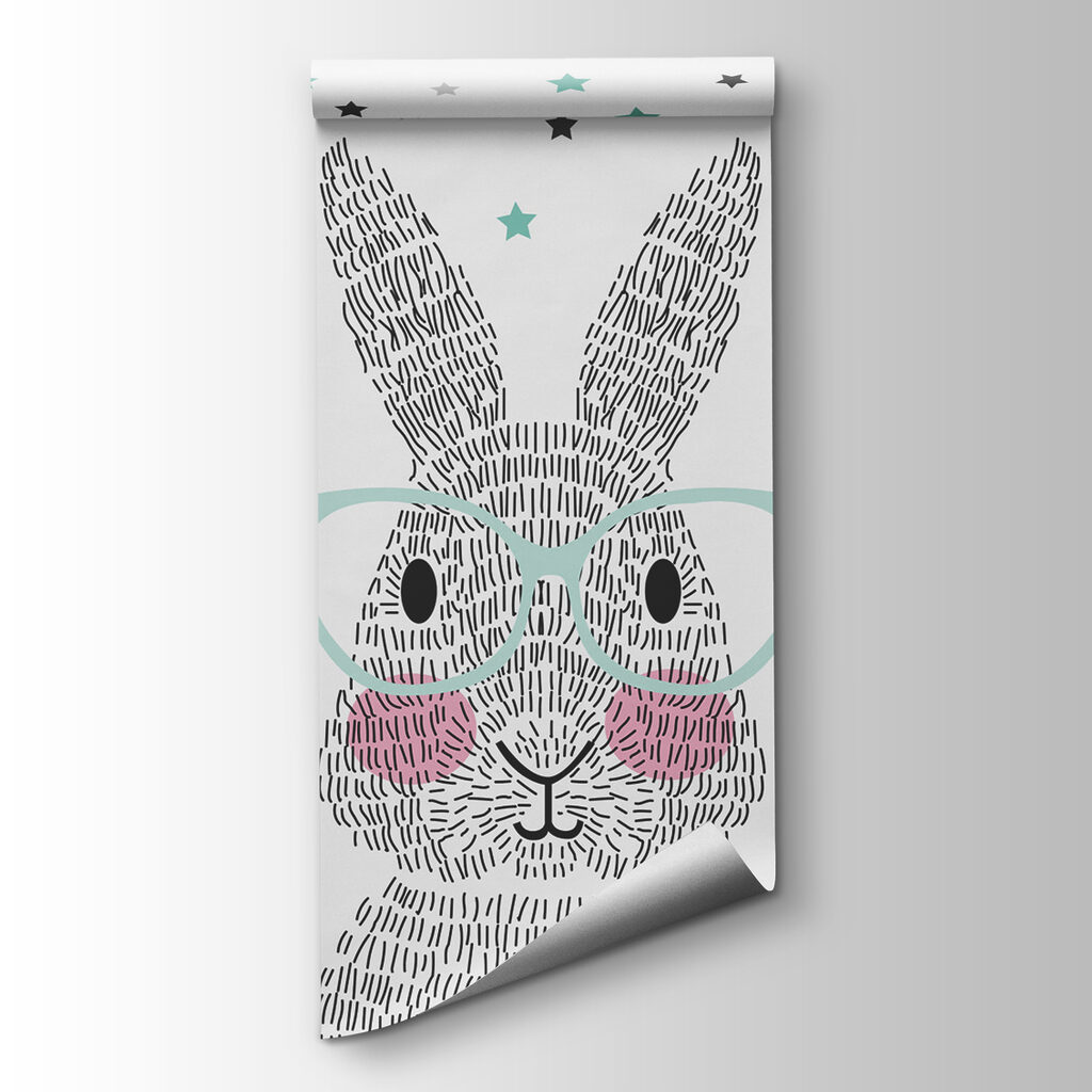 A rabbit wearing glasses