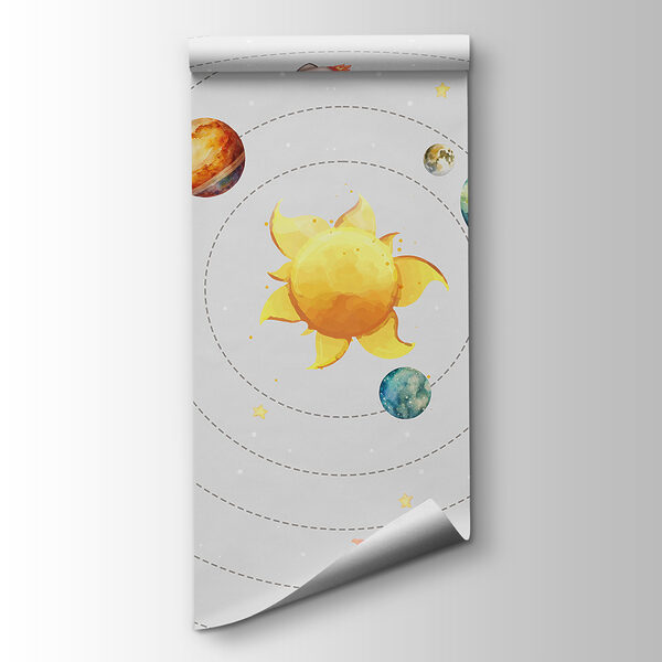 A solar system with planets and stars A solar system with planets and stars