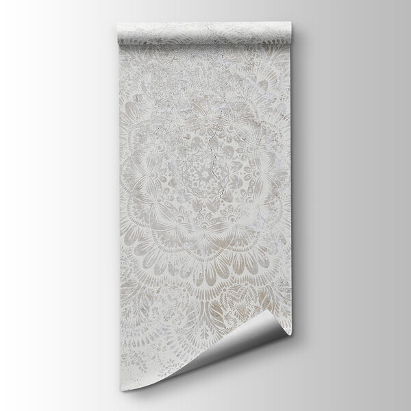 White circular pattern on a white surface White circular pattern on a white surface