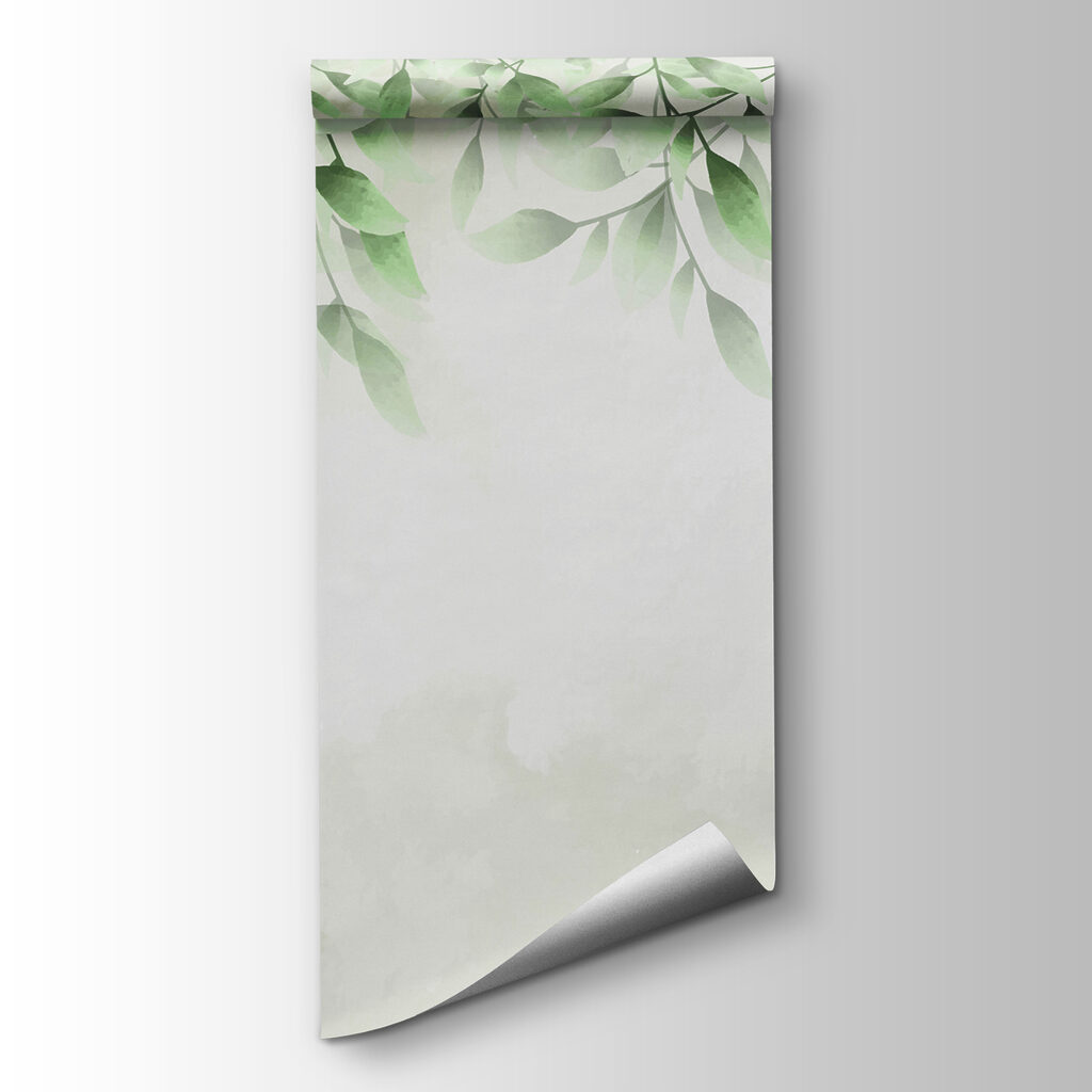 A green leaves on a white background