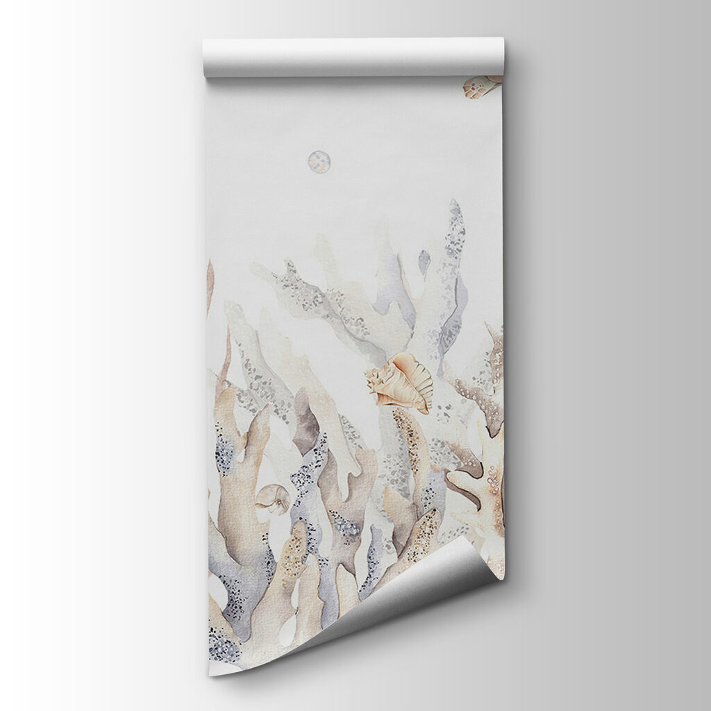 A seaweed and seaweeds on a white background