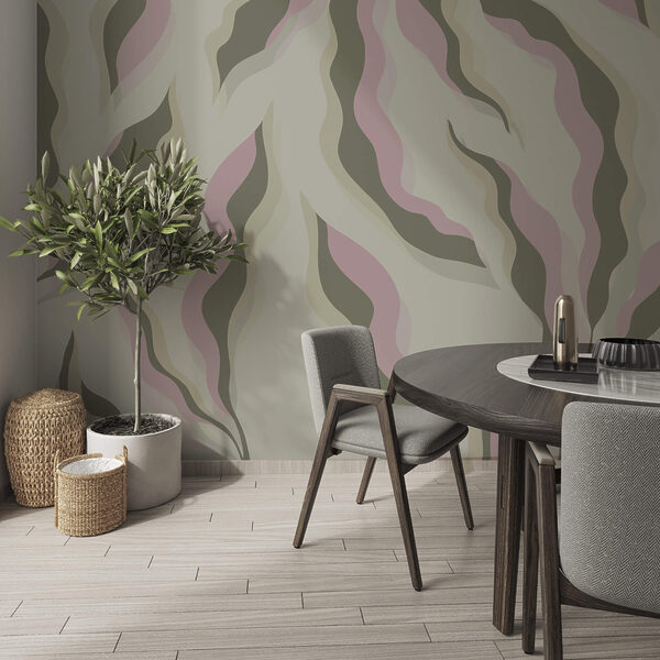 Padrão de folhas sobre fundo claro