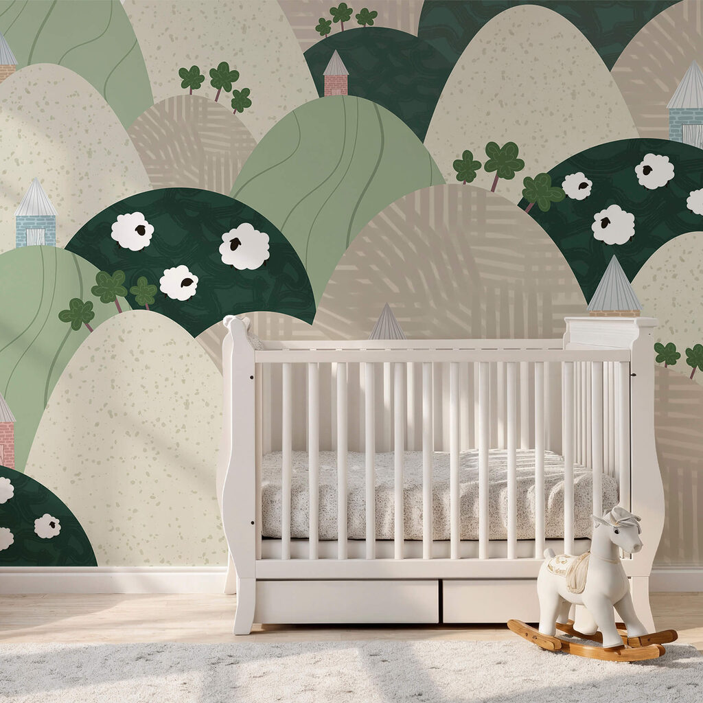 Paisagem com colinas e flores Paisagem com colinas e flores