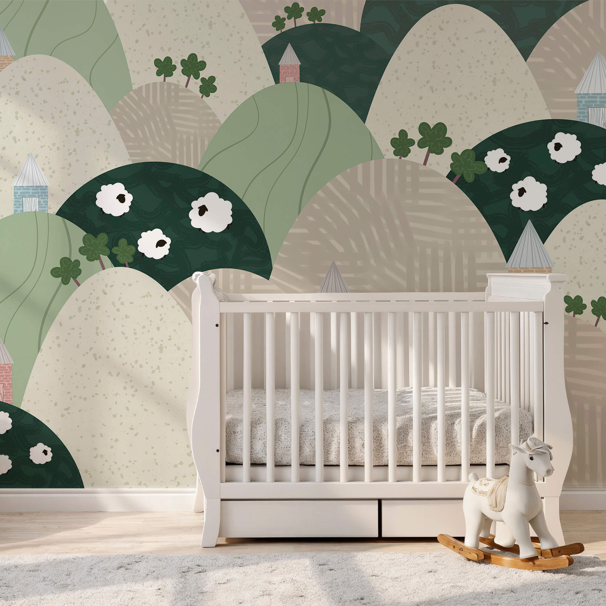 Paisagem com colinas e flores Paisagem com colinas e flores