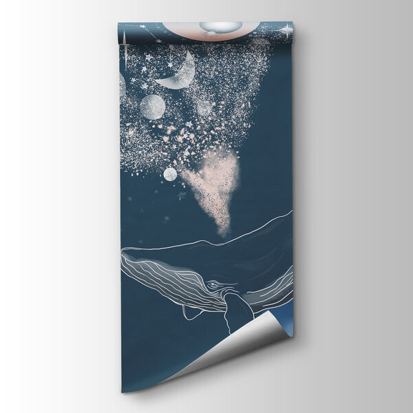 A whale and planets in the sky A whale and planets in the sky
