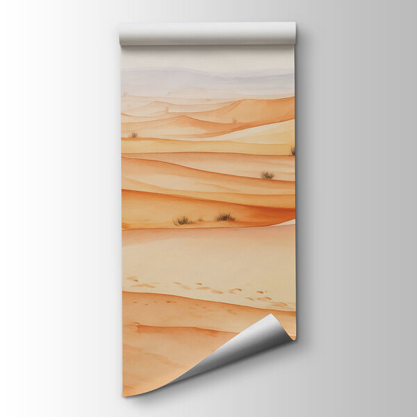 A desert landscape with sand dunes A desert landscape with sand dunes