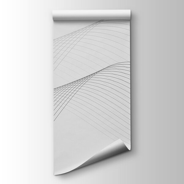 A black and white wavy lines