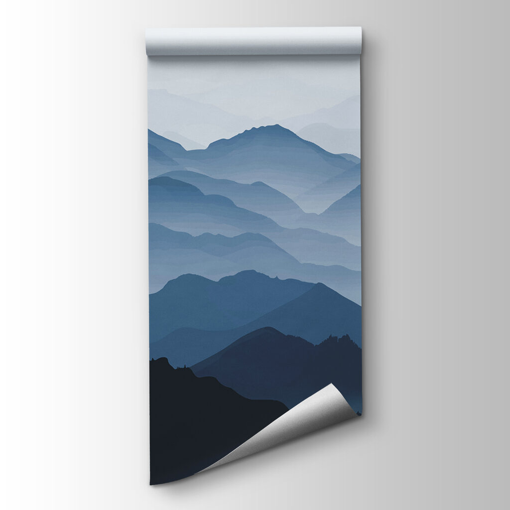 Mountain range with fog Mountain range with fog