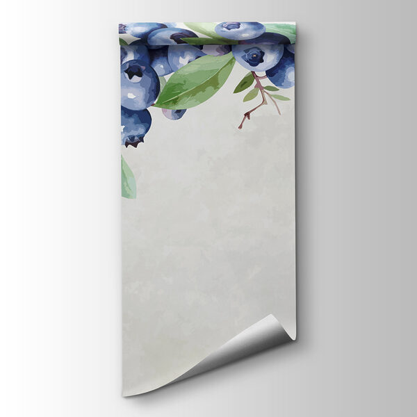 Blueberry with green leaves