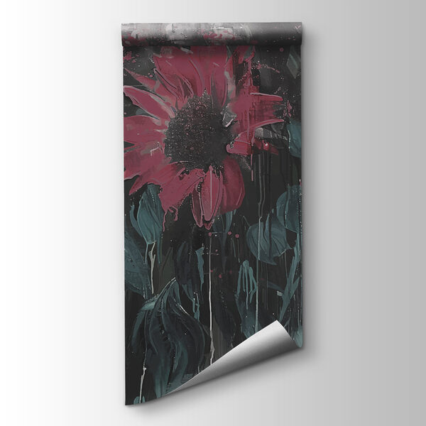 Painting of flowers on a wall Painting of flowers on a wall