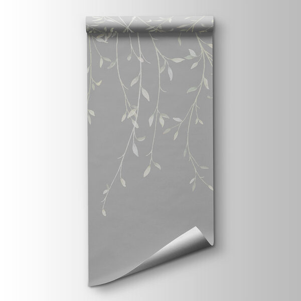 White and gray background with leaves White and gray background with leaves