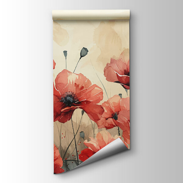 Painting of red flowers Painting of red flowers