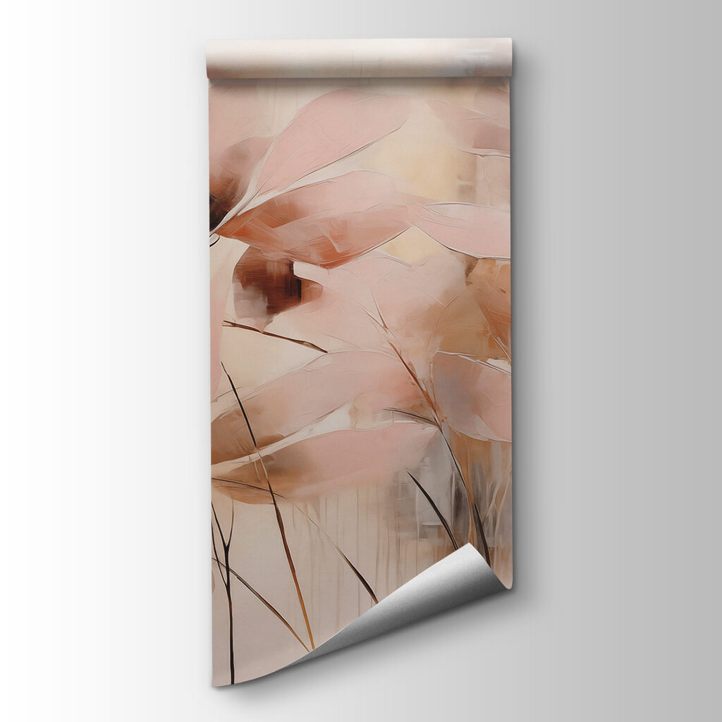 Painting of leaves on a white surface Painting of leaves on a white surface