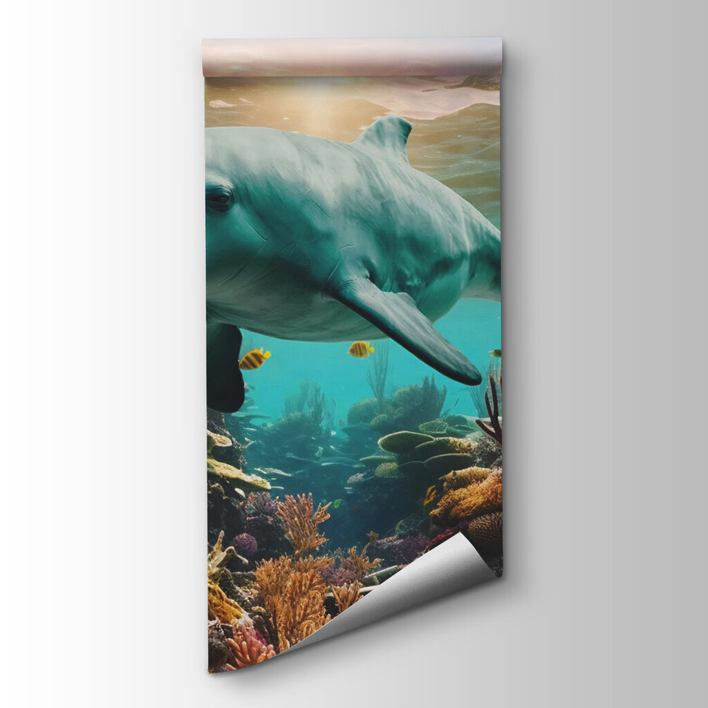 Dolphin swimming in the ocean