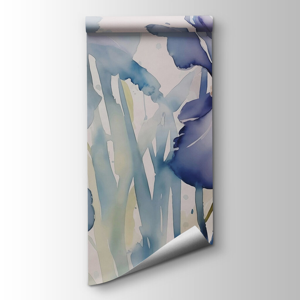 Painting of flowers on a white background Painting of flowers on a white background