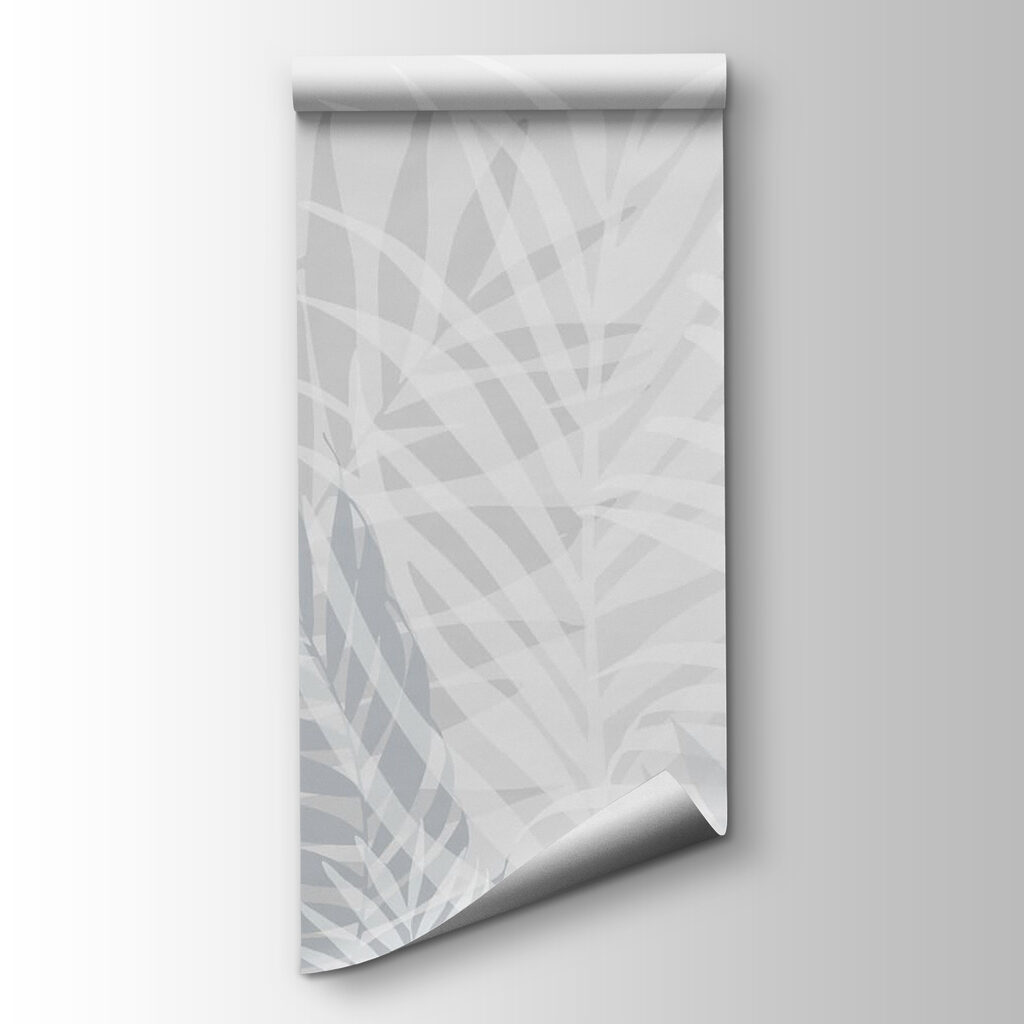 Grey and white background with leaves Grey and white background with leaves