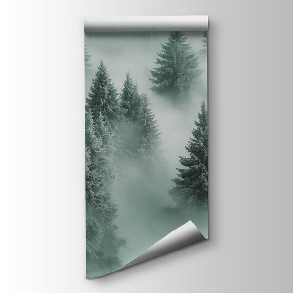 Group of trees in the fog