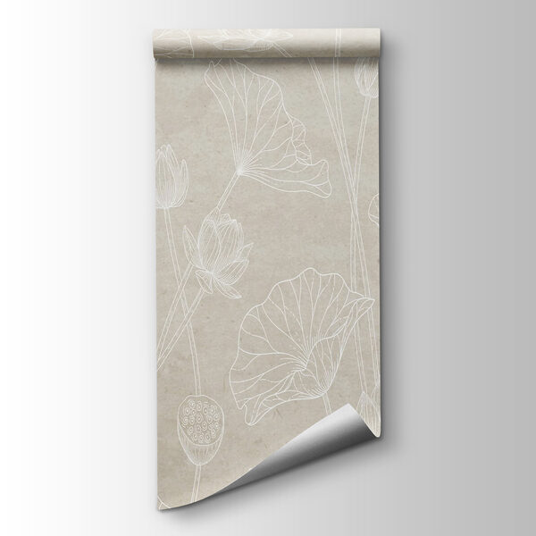 White line drawing of flowers White line drawing of flowers
