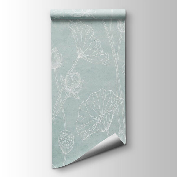 Pattern of flowers on a blue background Pattern of flowers on a blue background