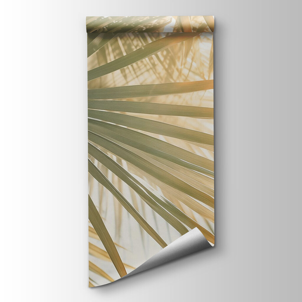 Serene palms under soft sunlight Serene palms under soft sunlight