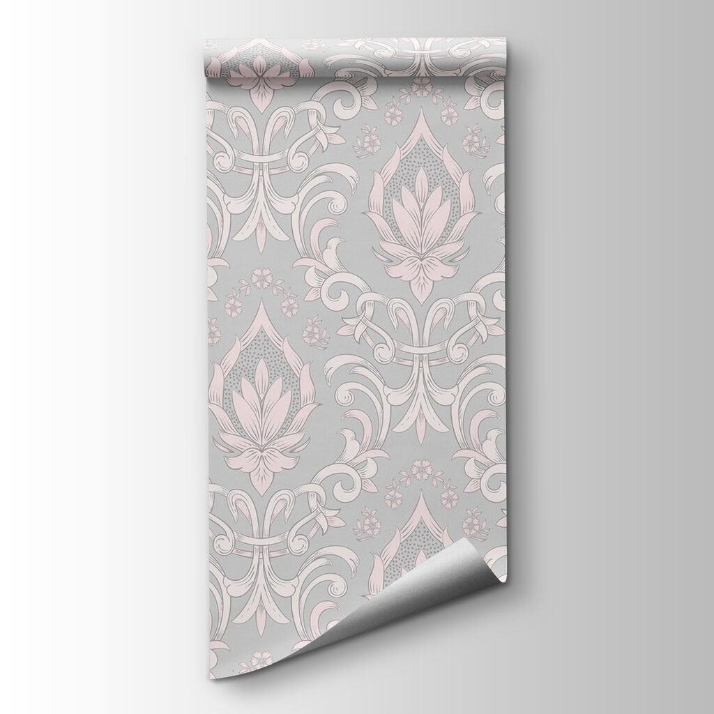 Wallpaper with pink and white designs Wallpaper with pink and white designs
