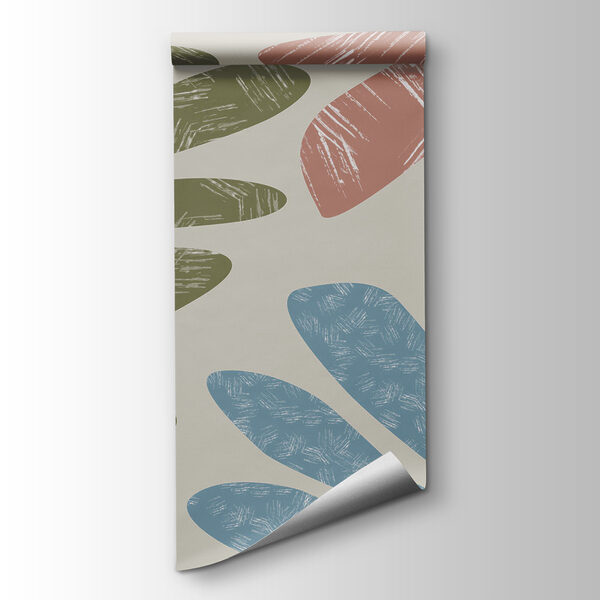 Nature-inspired leaf patterns in pastel tones Nature-inspired leaf patterns in pastel tones