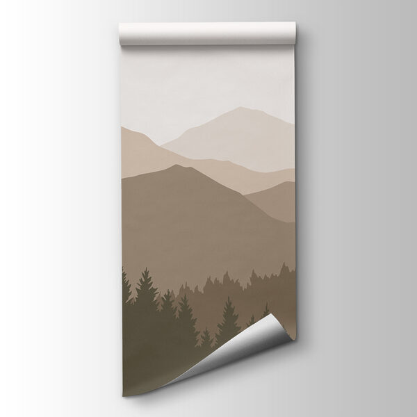 Landscape of mountains and trees Landscape of mountains and trees