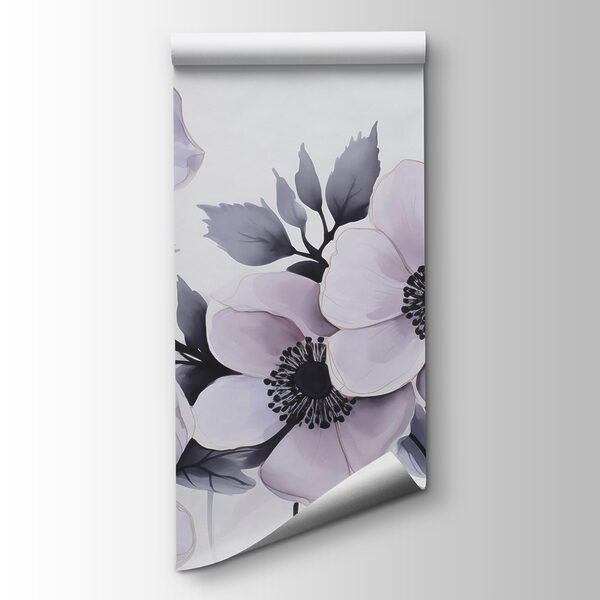 Painting of flowers on a white surface Painting of flowers on a white surface