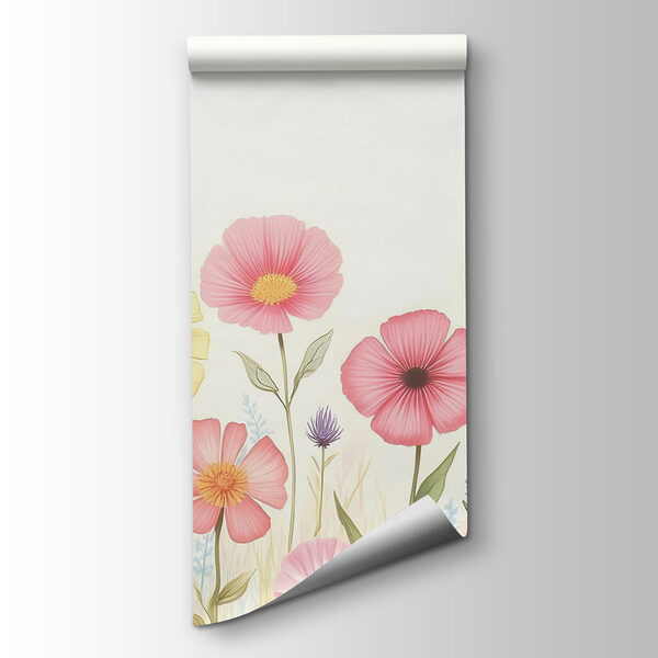 Row of colorful flowers Row of colorful flowers