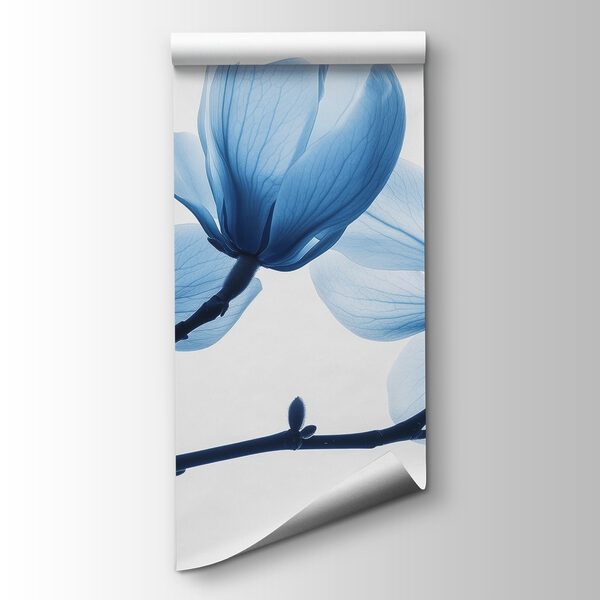 Delicate blue petals in gentle bloom