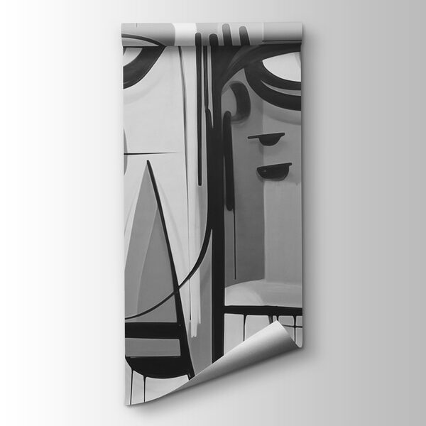 Black and white picture of a face Black and white picture of a face