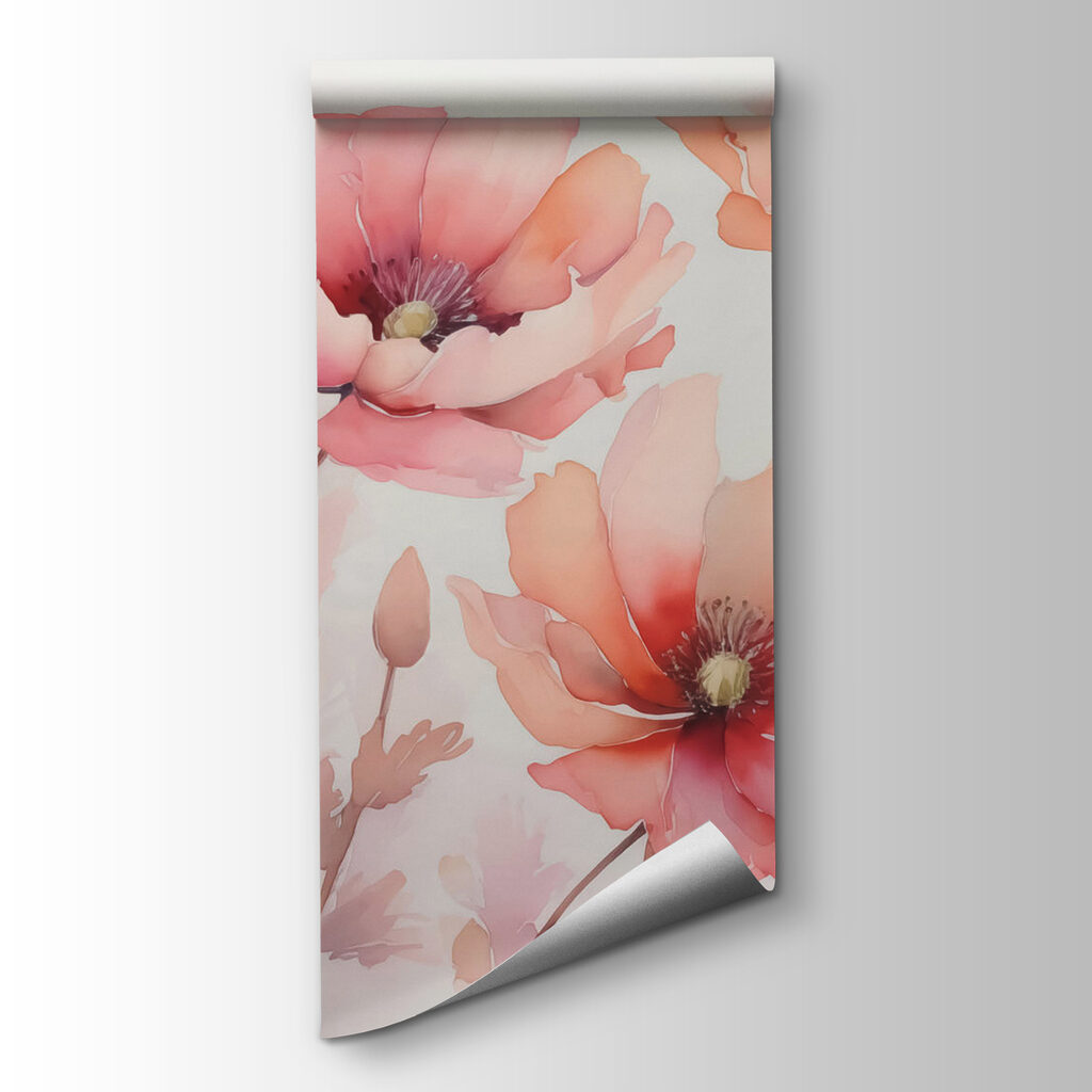 Painting of flowers on a white background Painting of flowers on a white background