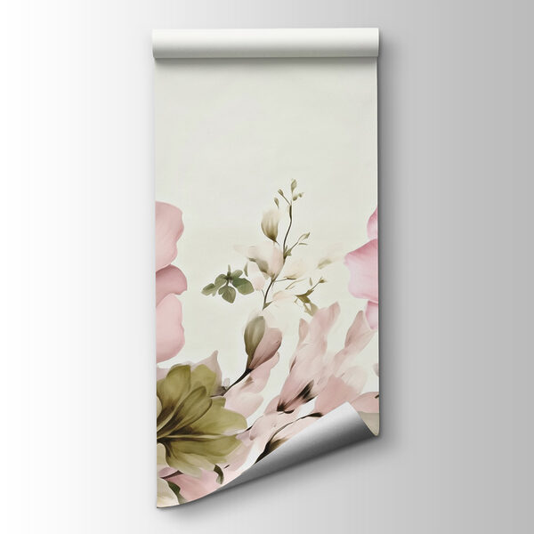 Painting of flowers and leaves