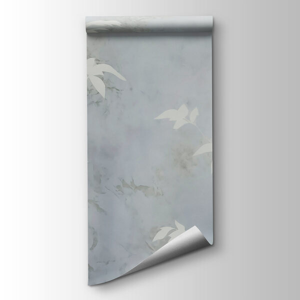 White leaves on a grey surface