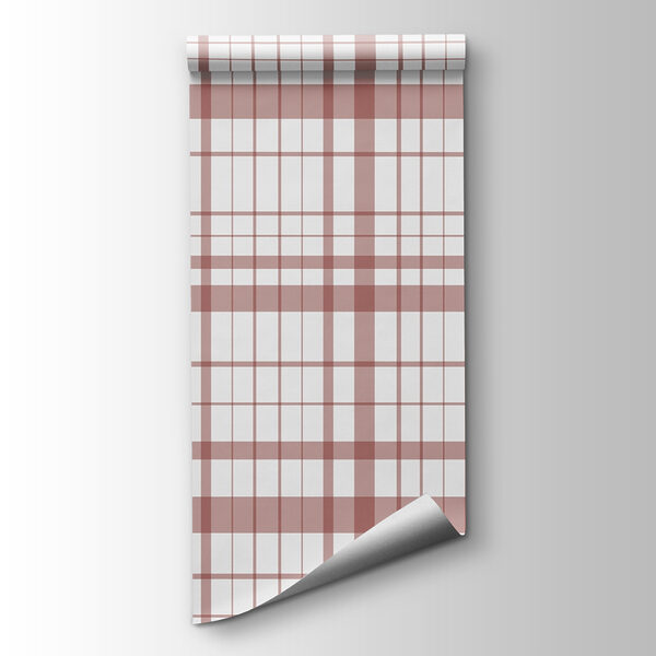 Red and white plaid