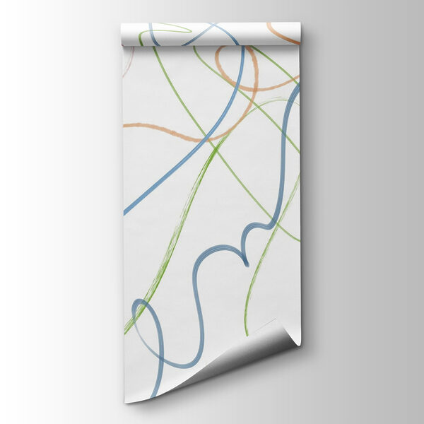 Colorful lines on a white background