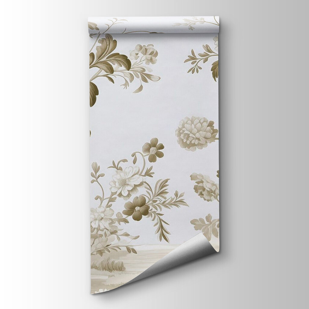 Wallpaper with flowers and trees Wallpaper with flowers and trees