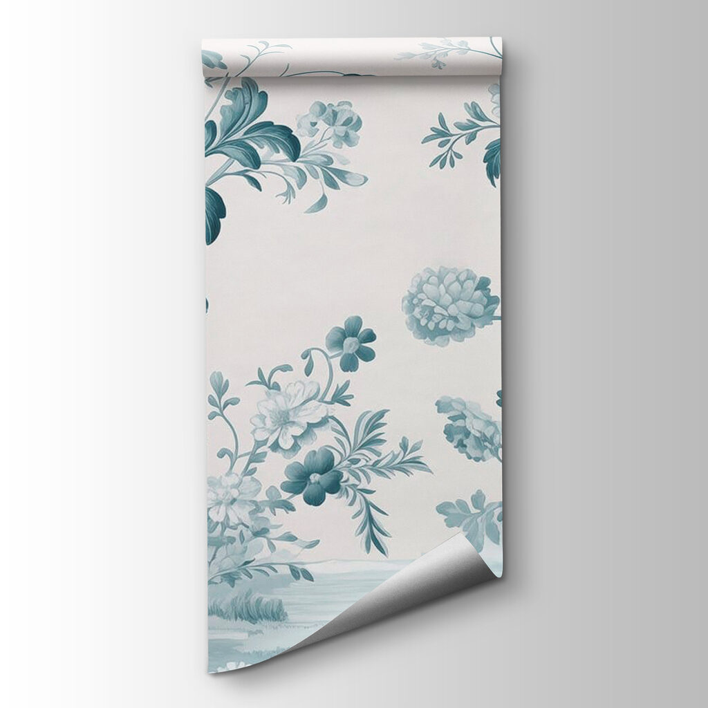 Wallpaper with flowers and trees Wallpaper with flowers and trees
