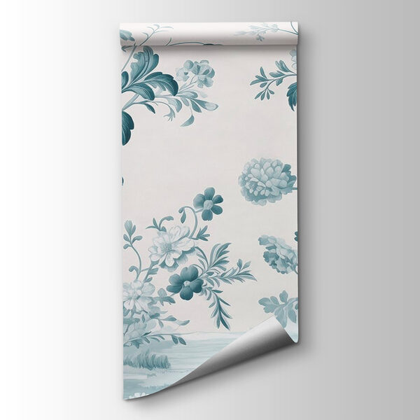 Wallpaper with flowers and trees Wallpaper with flowers and trees