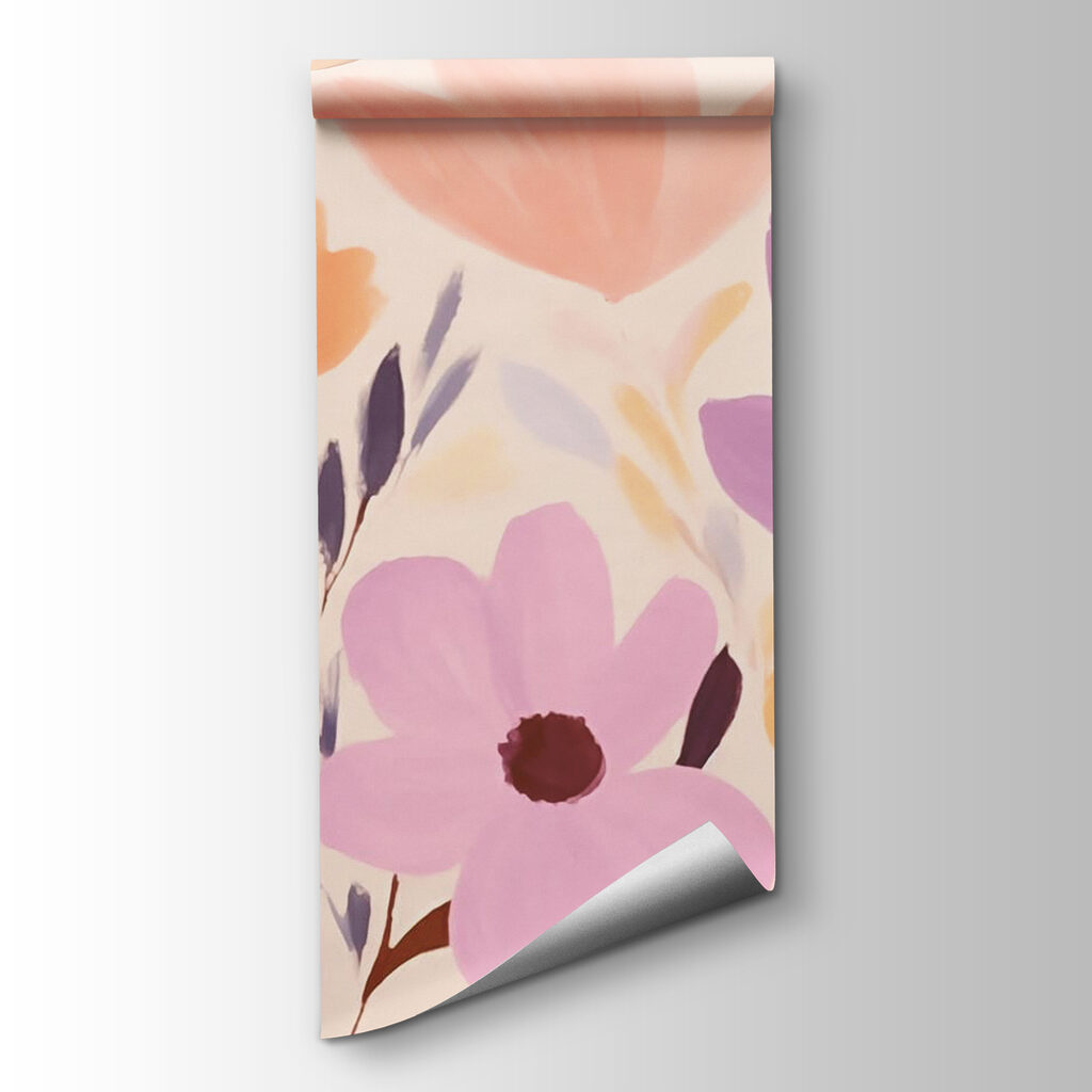 Painting of flowers and leaves