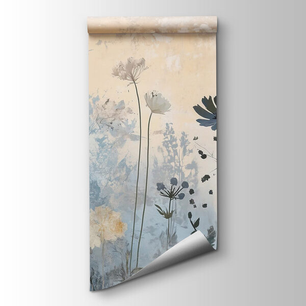 Painting of flowers on a wall