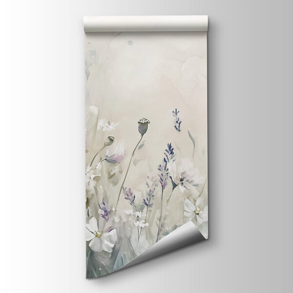 Painting of flowers in a field Painting of flowers in a field