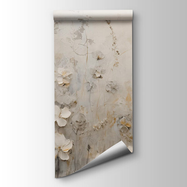 Painting of flowers on a wall